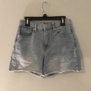 GAP Light Blue High-Rise Denim Shorts